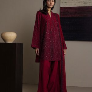 Zara Shahjahan Surkhaab Silk Suit