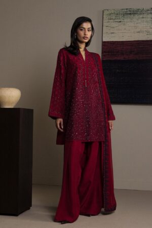 Zara Shahjahan Surkhaab Silk Suit