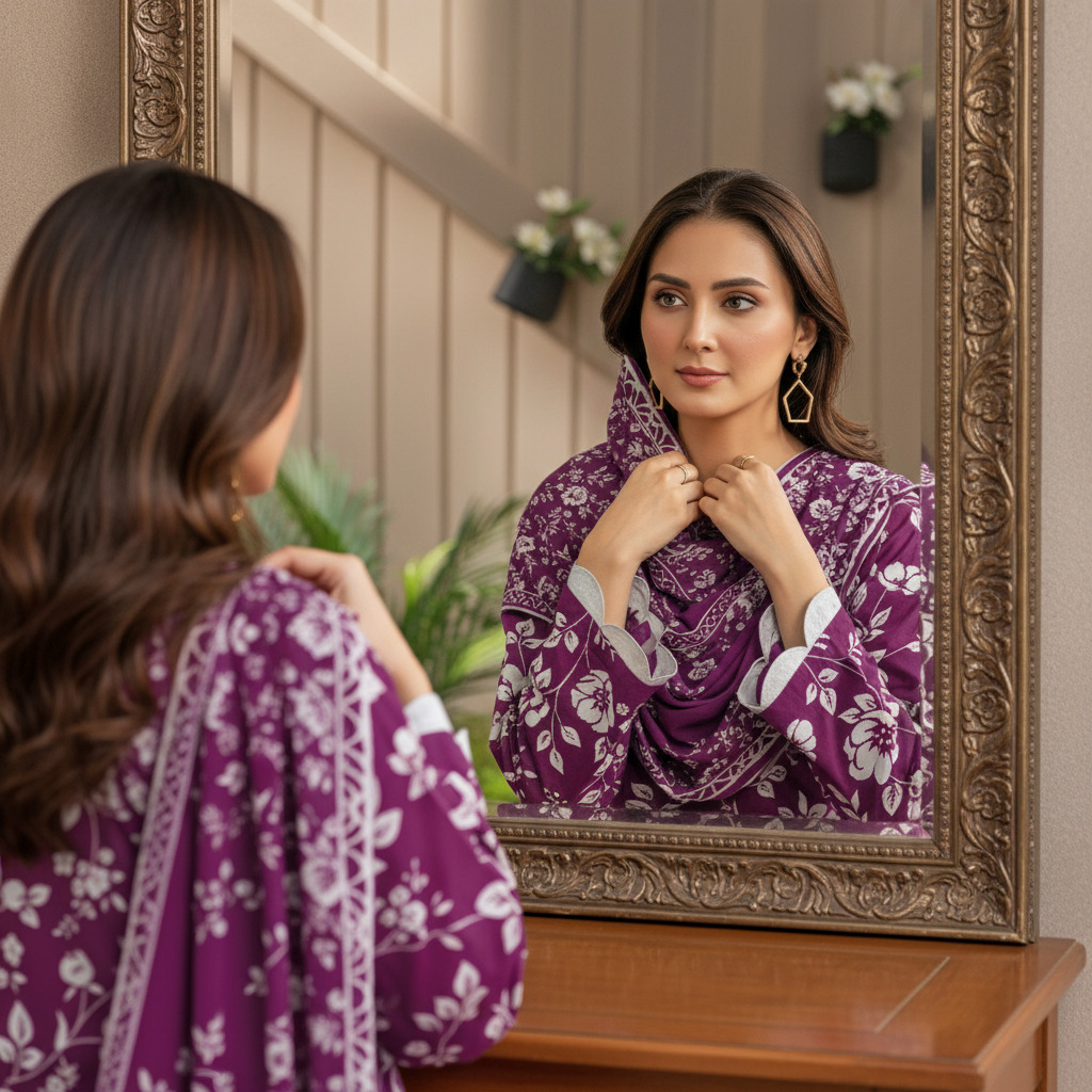 3 Piece Flower Print Suit - Image 7
