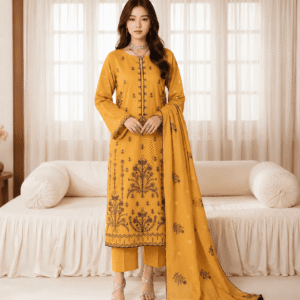 Haniya Embroidered Lawn Suit