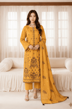 Haniya Embroidered Lawn Suit