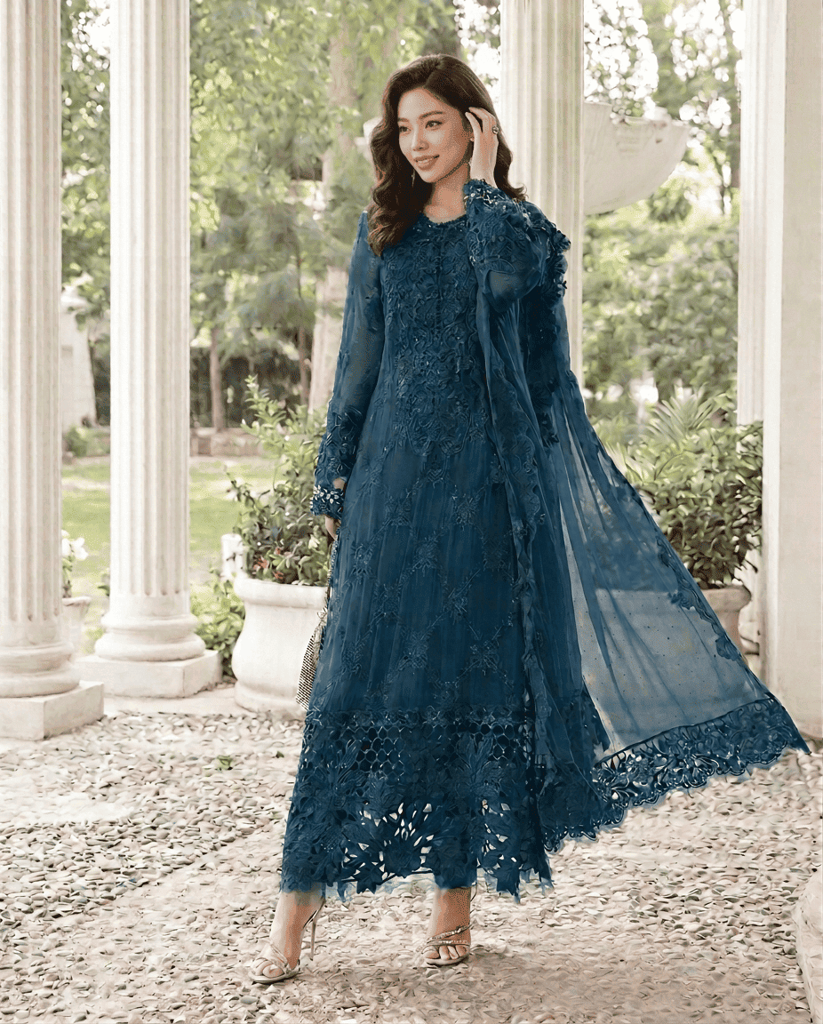 Maria B. Ummer Chikankari Suit