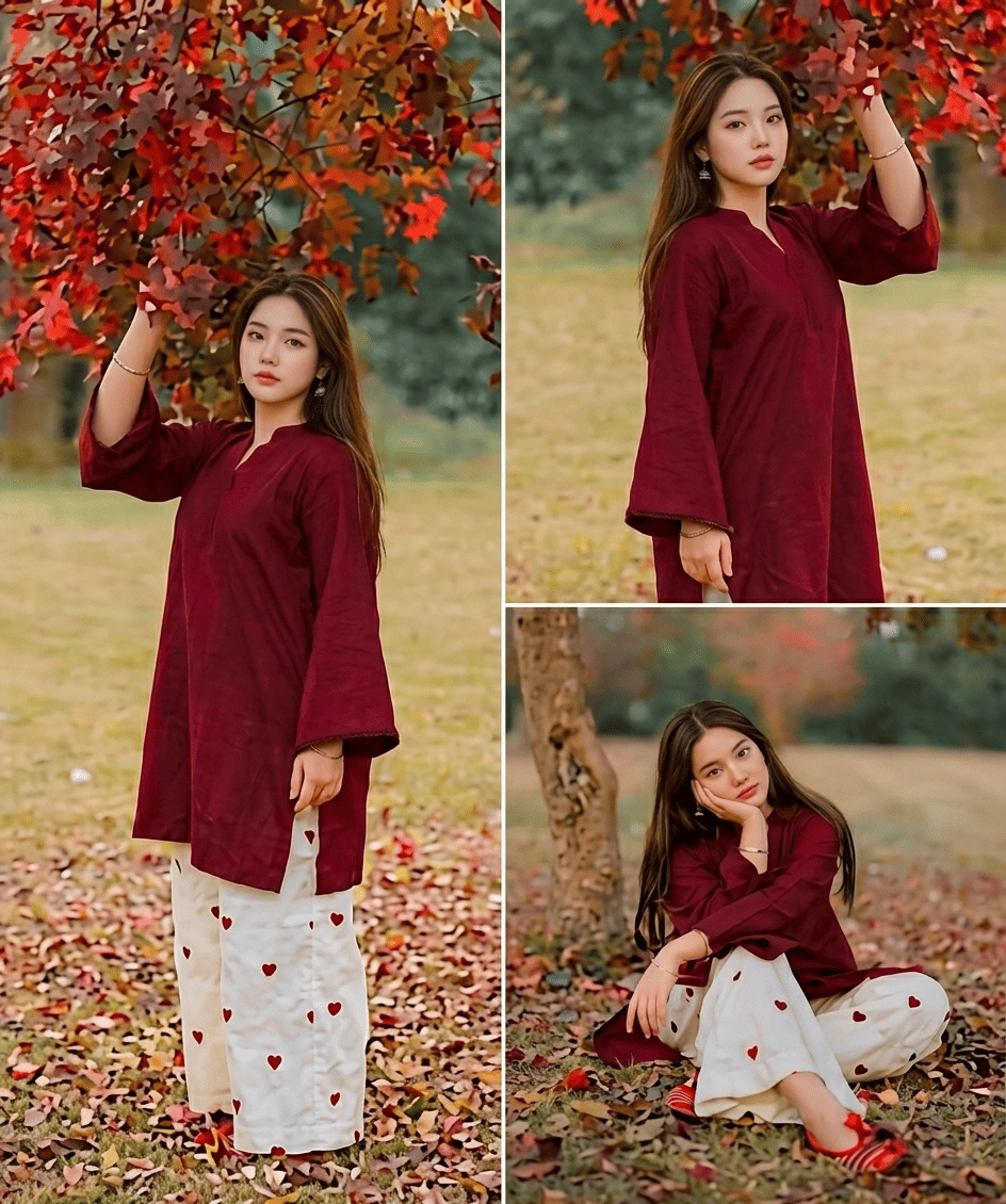 Heart Emb 2 Piece Suit - Image 3