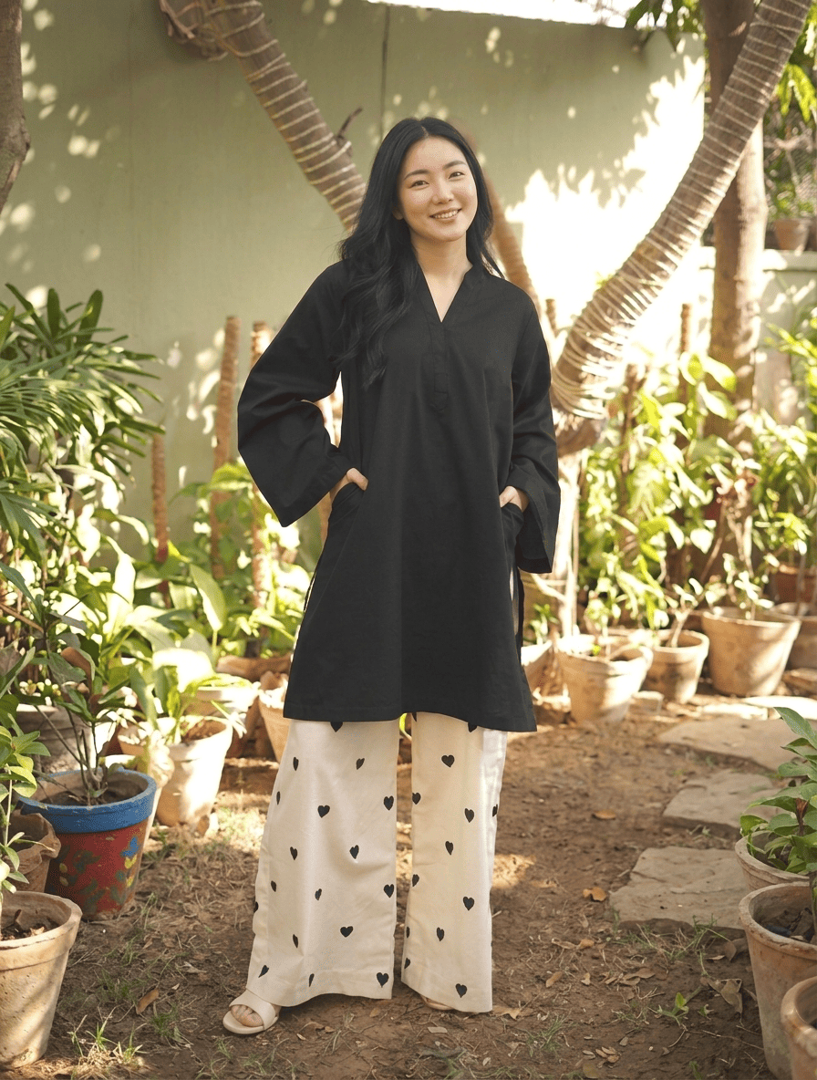 Heart Emb 2 Piece Suit