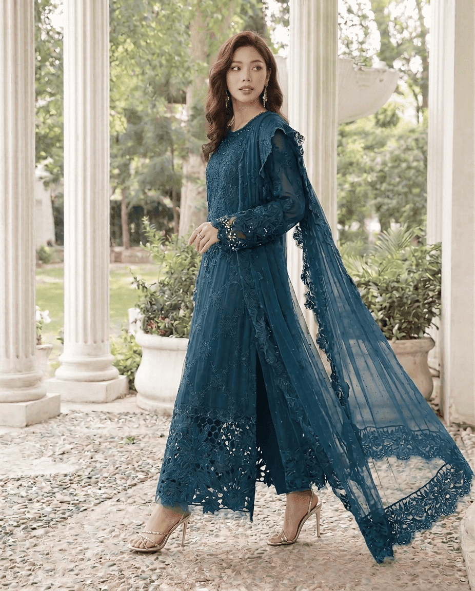 Maria B. Ummer Chikankari Suit - Image 2
