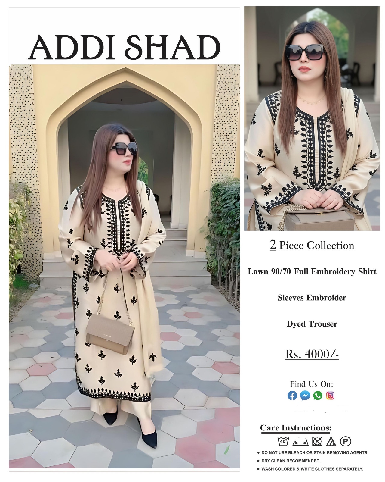 Embroidered 2 Piece Lawn Suit