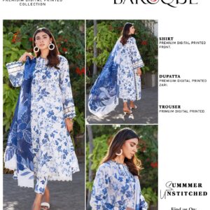 Baroque Digital Print 3 Piece Suit