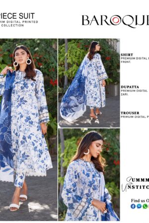 Baroque Digital Print 3 Piece Suit