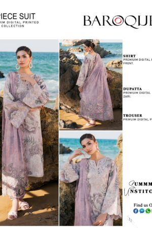 Baroque Digital Print 3 Piece Suit