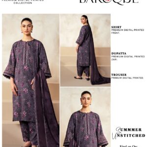 Baroque Digital Print 3 Piece Suit
