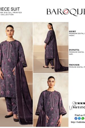 Baroque Digital Print 3 Piece Suit