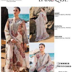 Baroque Digital Print 3 Piece Suit