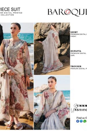 Baroque Digital Print 3 Piece Suit