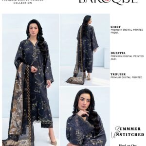 Baroque Digital Print 3 Piece Suit