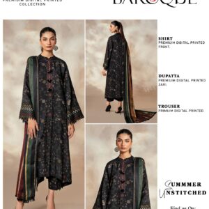Baroque Digital Print 3 Piece Suit