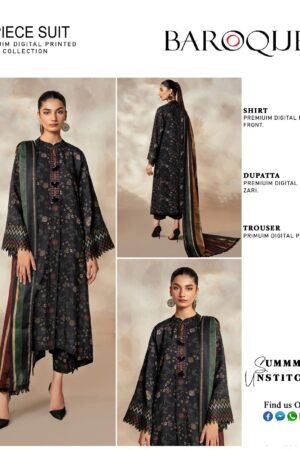 Baroque Digital Print 3 Piece Suit