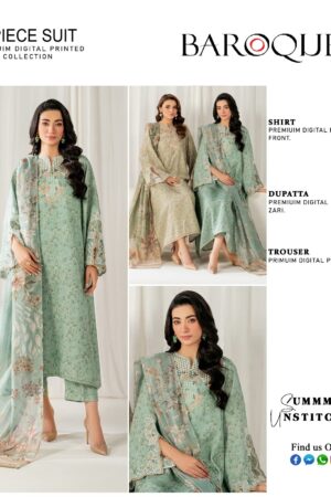 Baroque Digital Print 3 Piece Suit (Copy)