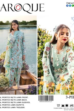 Baroque Digital Print 3 Piece Suit