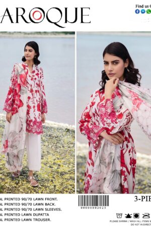 Baroque Digital Print 3 Piece Suit