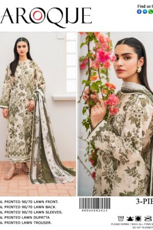 Baroque Digital Print 3 Piece Suit