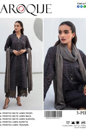 Baroque Digital Print 3 Piece Suit