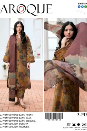 Baroque Digital Print 3 Piece Suit