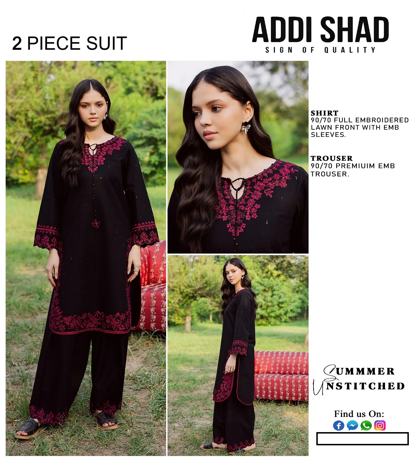 Embroidered 2 Piece Lawn Suit