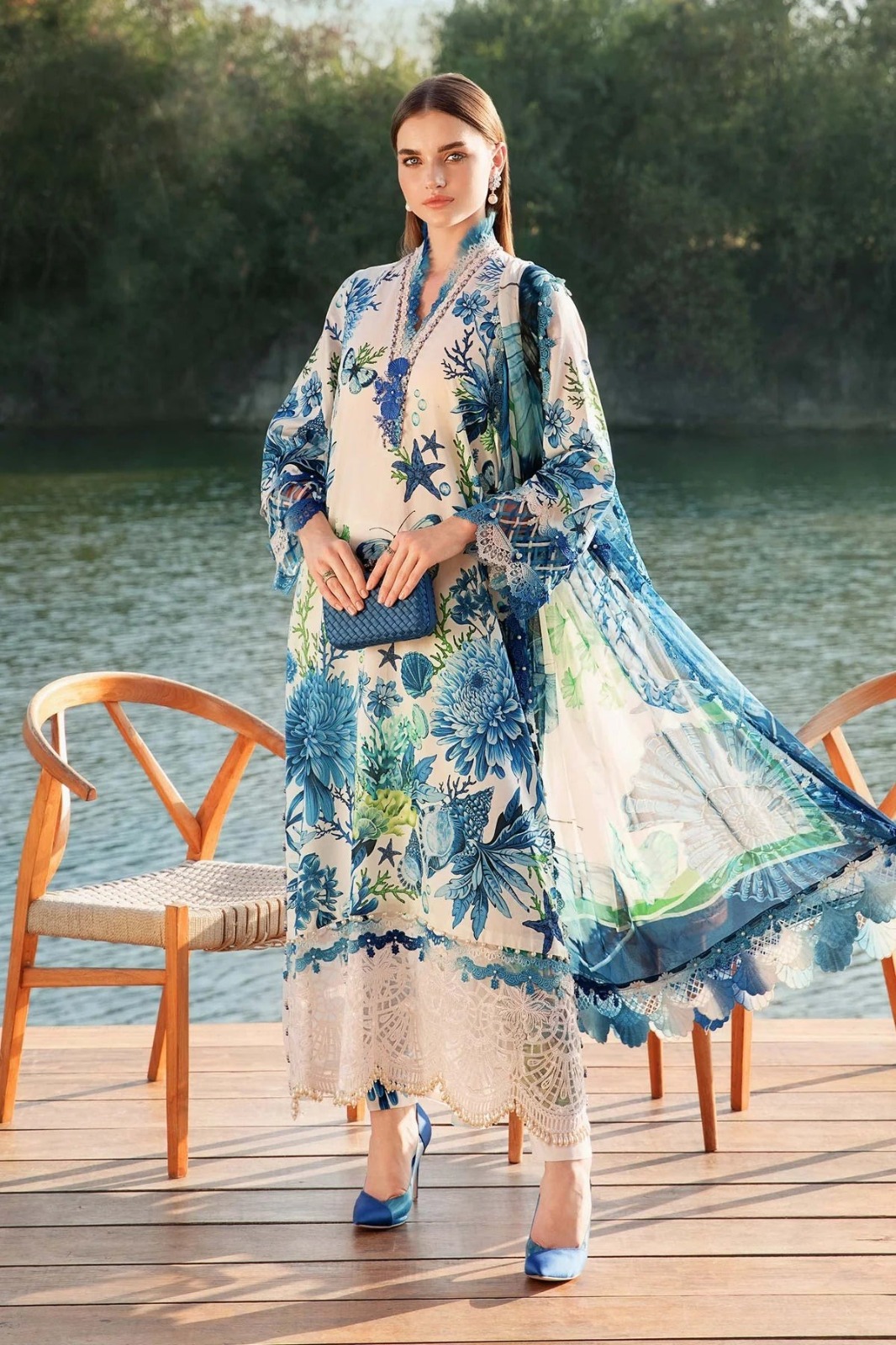 Maria.B Digital Print 3 Piece Lawn Suit - Image 3