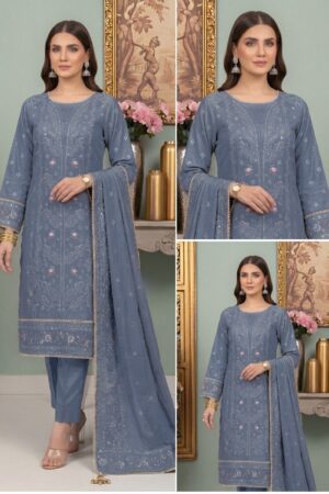 Bareezé Cummer Emb Lawn Suit