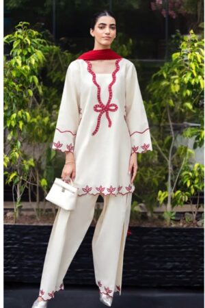 Zara Shahjahan Angel Emb Suit