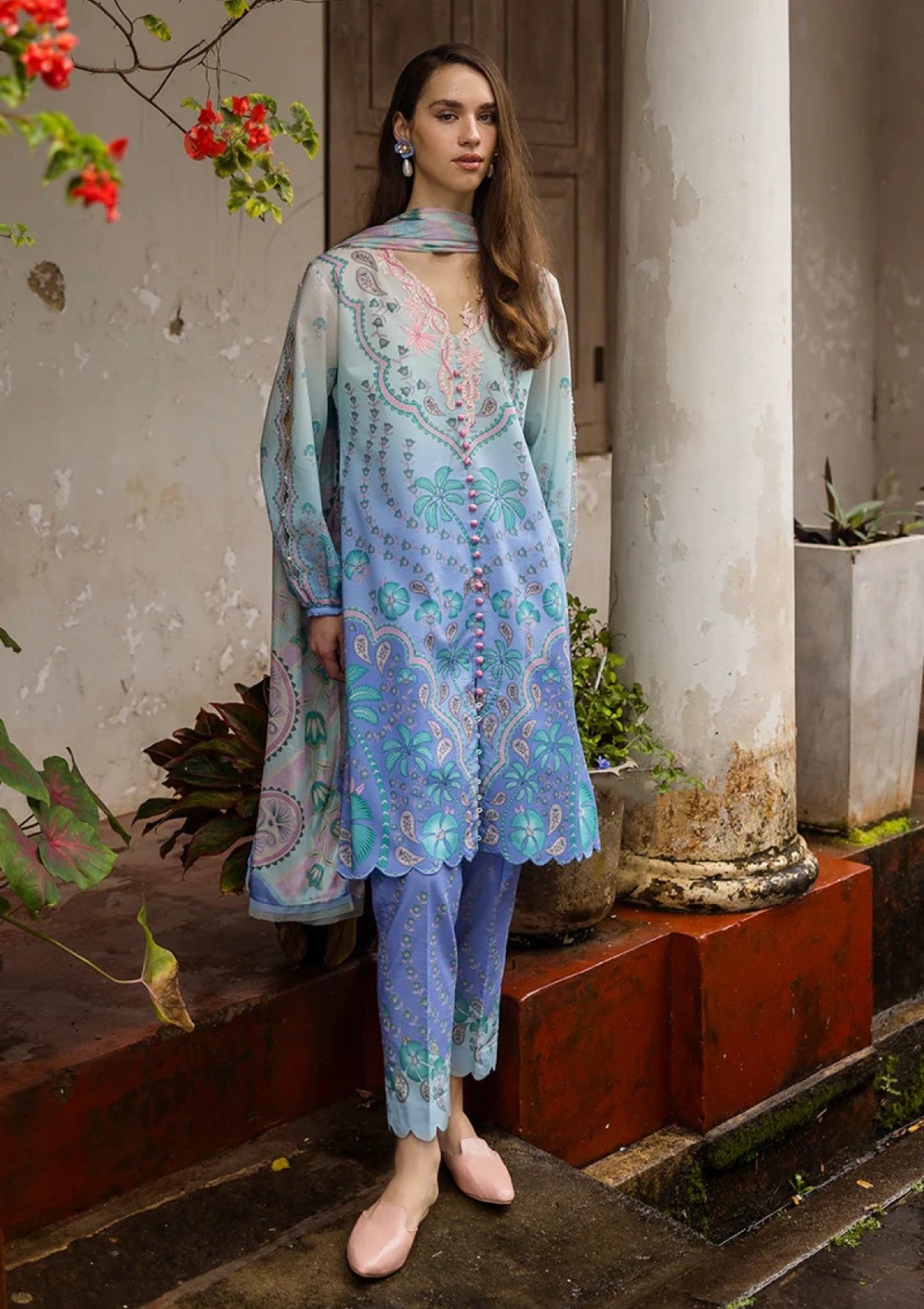 Digital Print 3 Piece Lawn Suit - Image 2