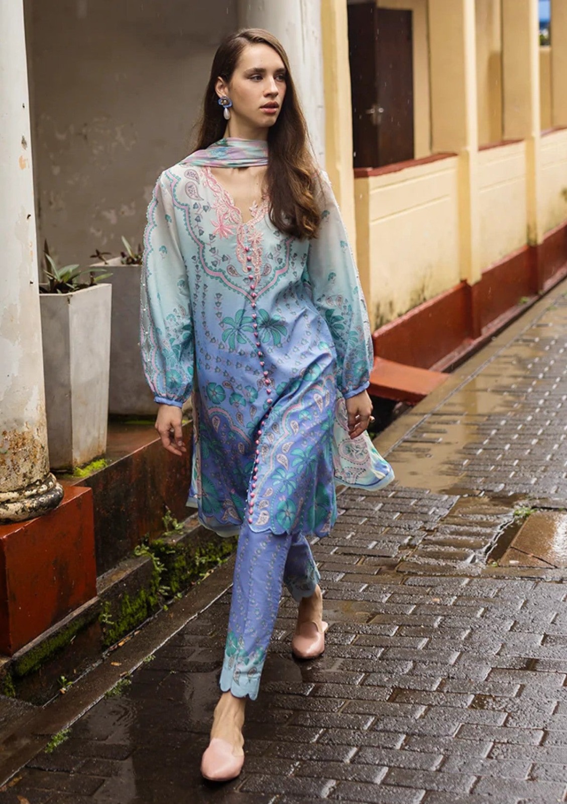 Digital Print 3 Piece Lawn Suit - Image 3