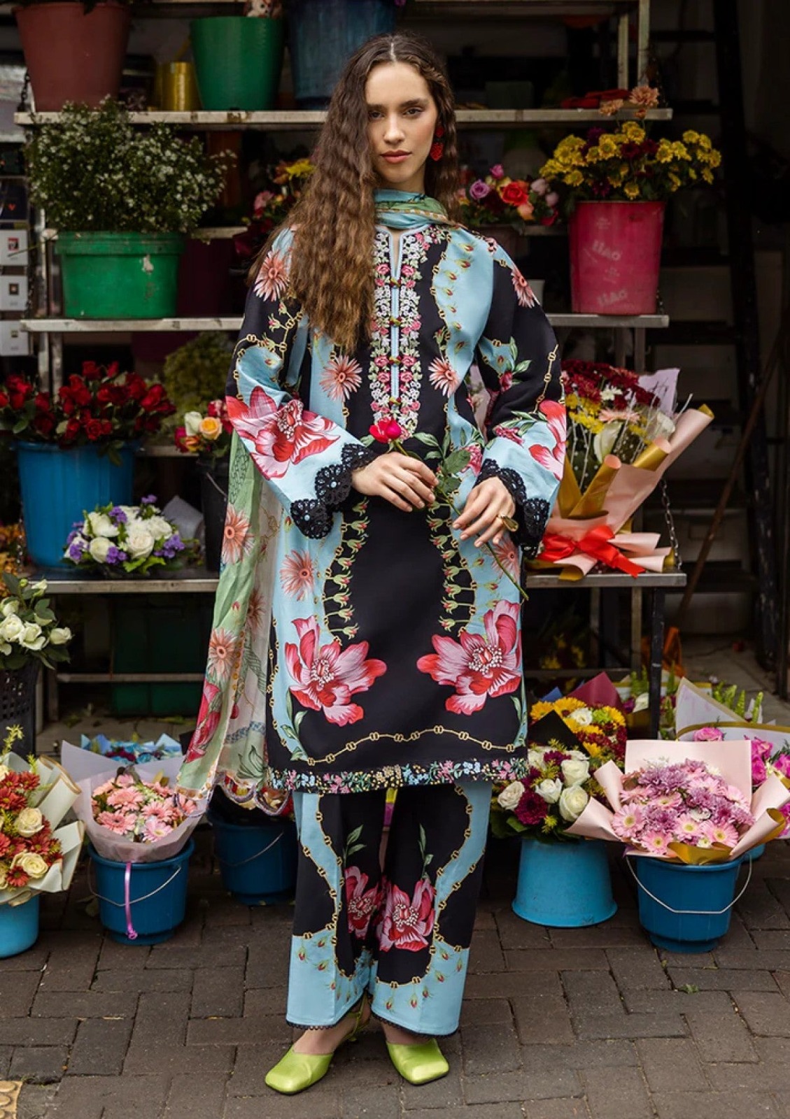 Digital Print 3 Piece Lawn Suit - Image 2