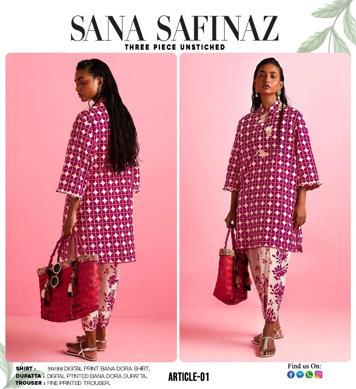 Sana Safinaz Bana Doria 3 Piece Lawn Suit