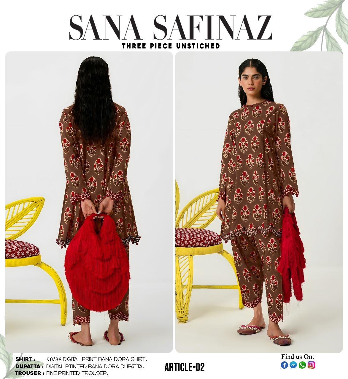Sana Safinaz Bana Doria 3 Piece Lawn Suit