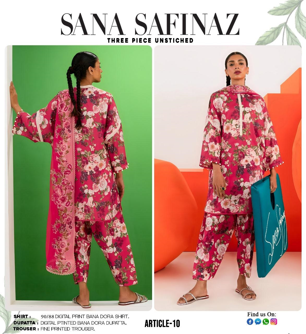 Sana Safinaz Bana Doria 3 Piece Lawn Suit