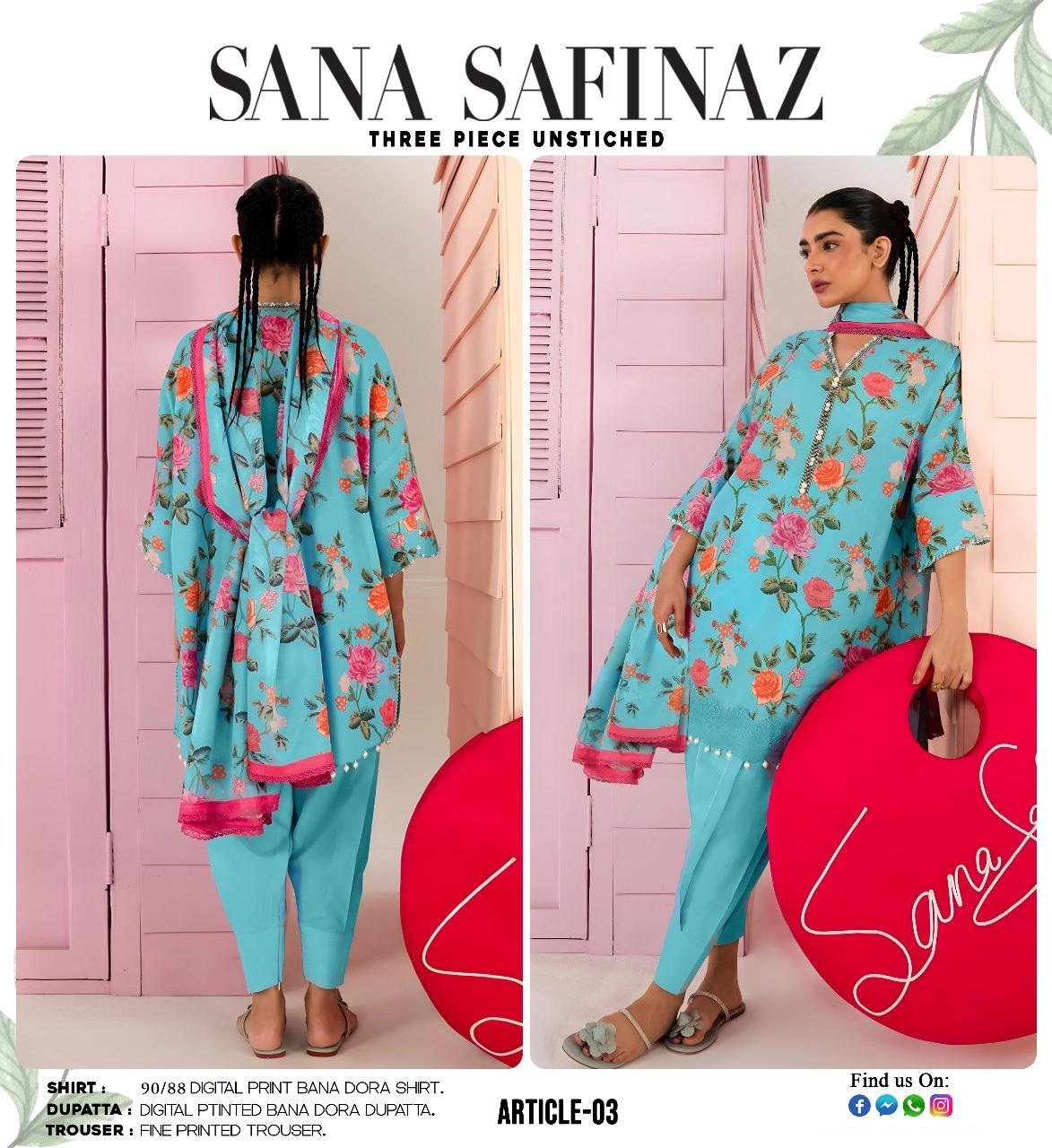 Sana Safinaz Bana Doria 3 Piece Lawn Suit